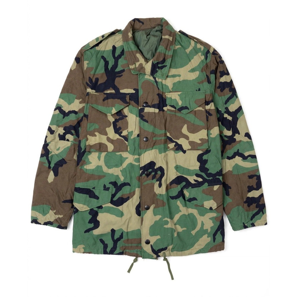 USGI M-65 Field Coat Cold Weather Woodland M81 Medium Regular 99 Contract M-65